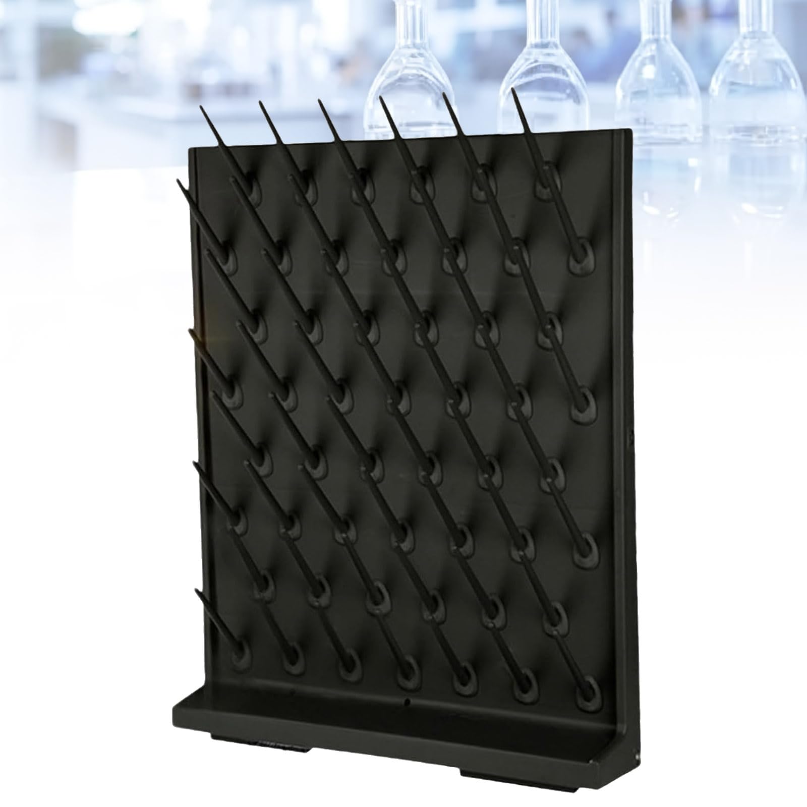 Égouttoir De Laboratoire, Égouttoir Amovible pour Verrerie, 52 Supports, Fixation Murale, Panneau Perforé pour Tubes, Béchers Et Flacons.