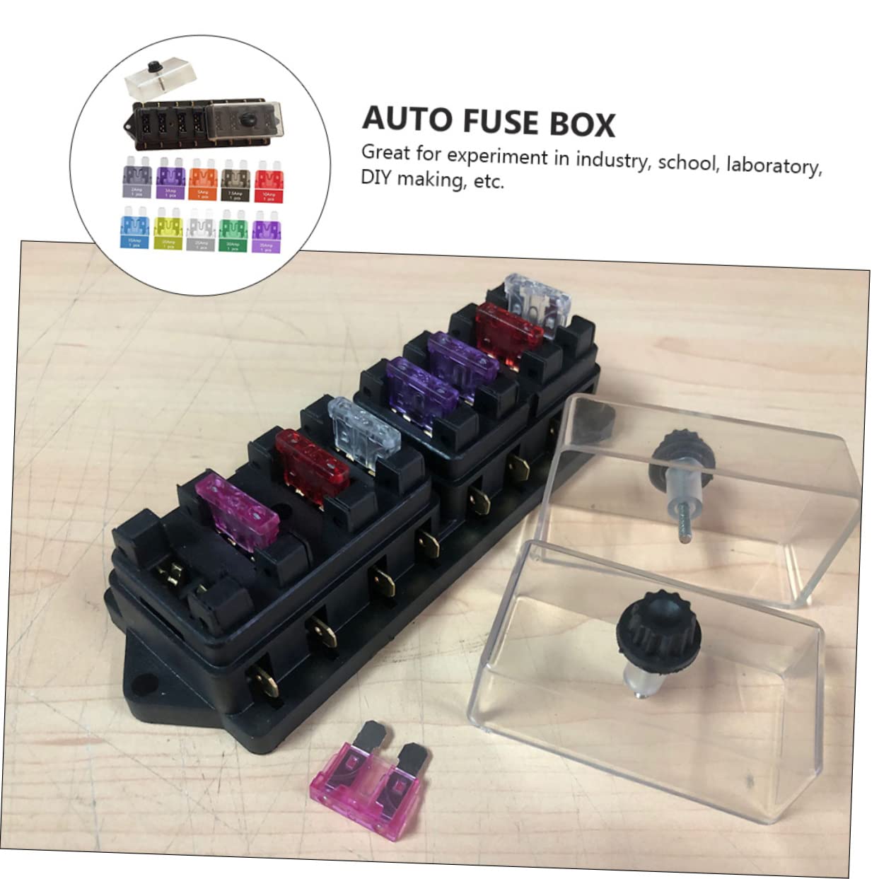 Automotive Fuse Holder Way Fuse Block Car Box Cover Easy Install for Car Tap