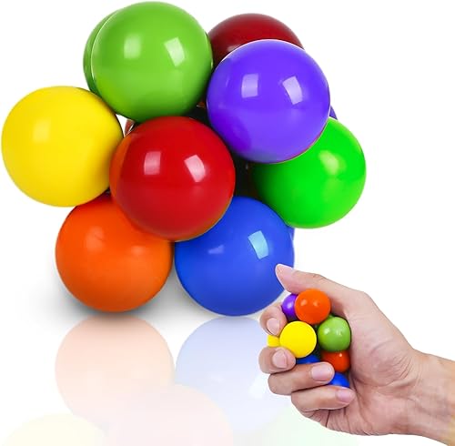 Juguete de bola antiestrés para adultos, juguete de escritorio de bola de morera arcoíris, juguete de escritorio para autismo, TDAH, alivio del