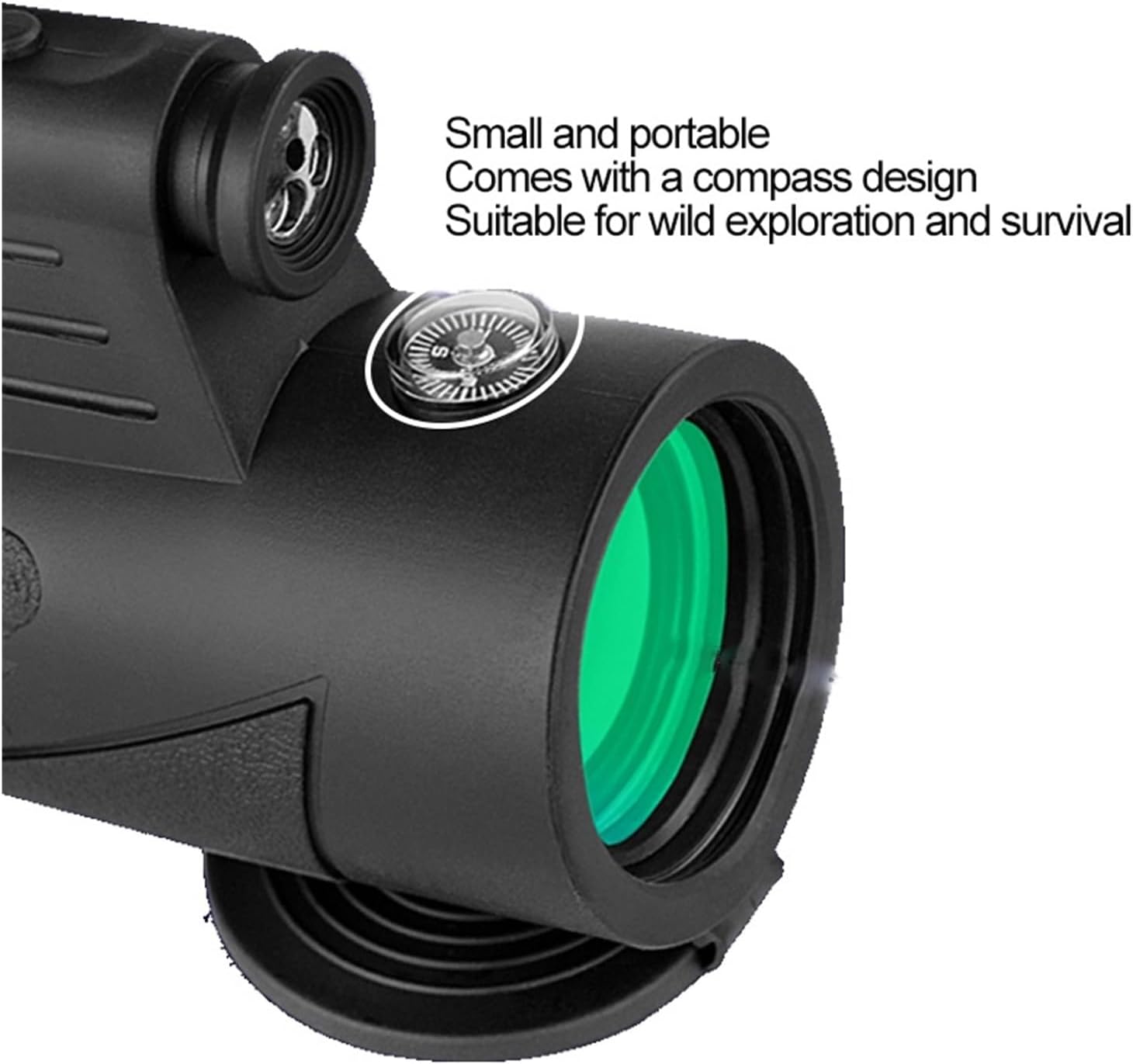 Monocular Low-Light Night Vision Powerful Telescope with Compass Flashlight for Hunting Camping Sharp Images