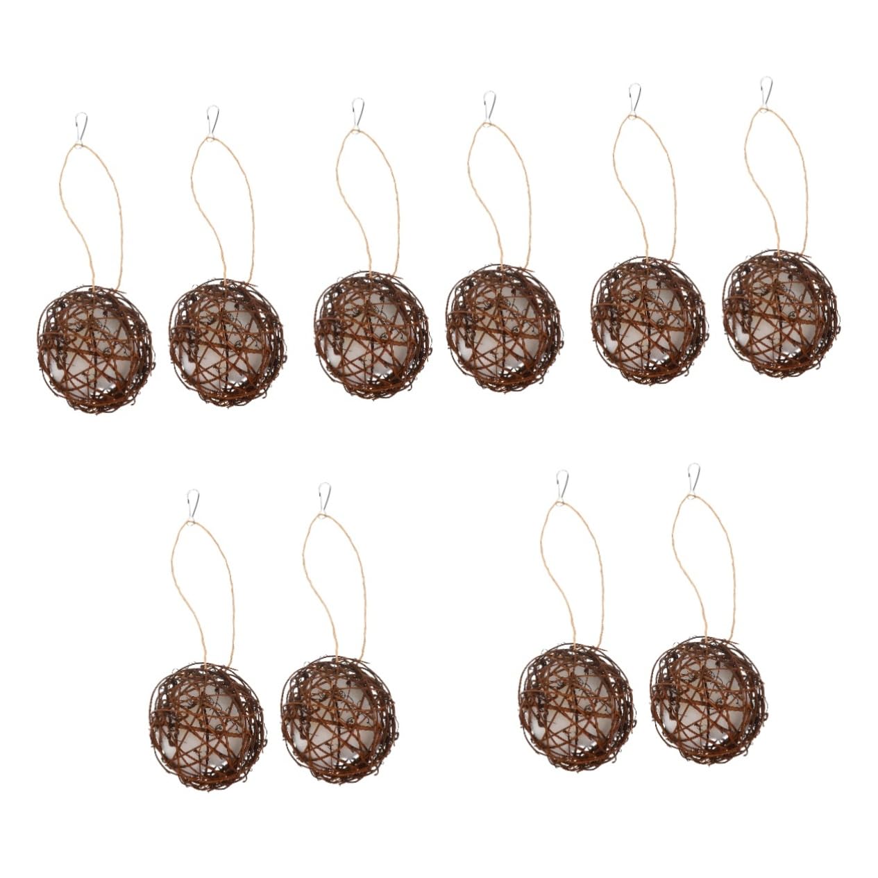 HANABASS 10pièces Jouets à Mordre pour Oiseaux De Fourrage Résistantes pour Perruches Et Petits Animaux Matériau De Nidification Naturel