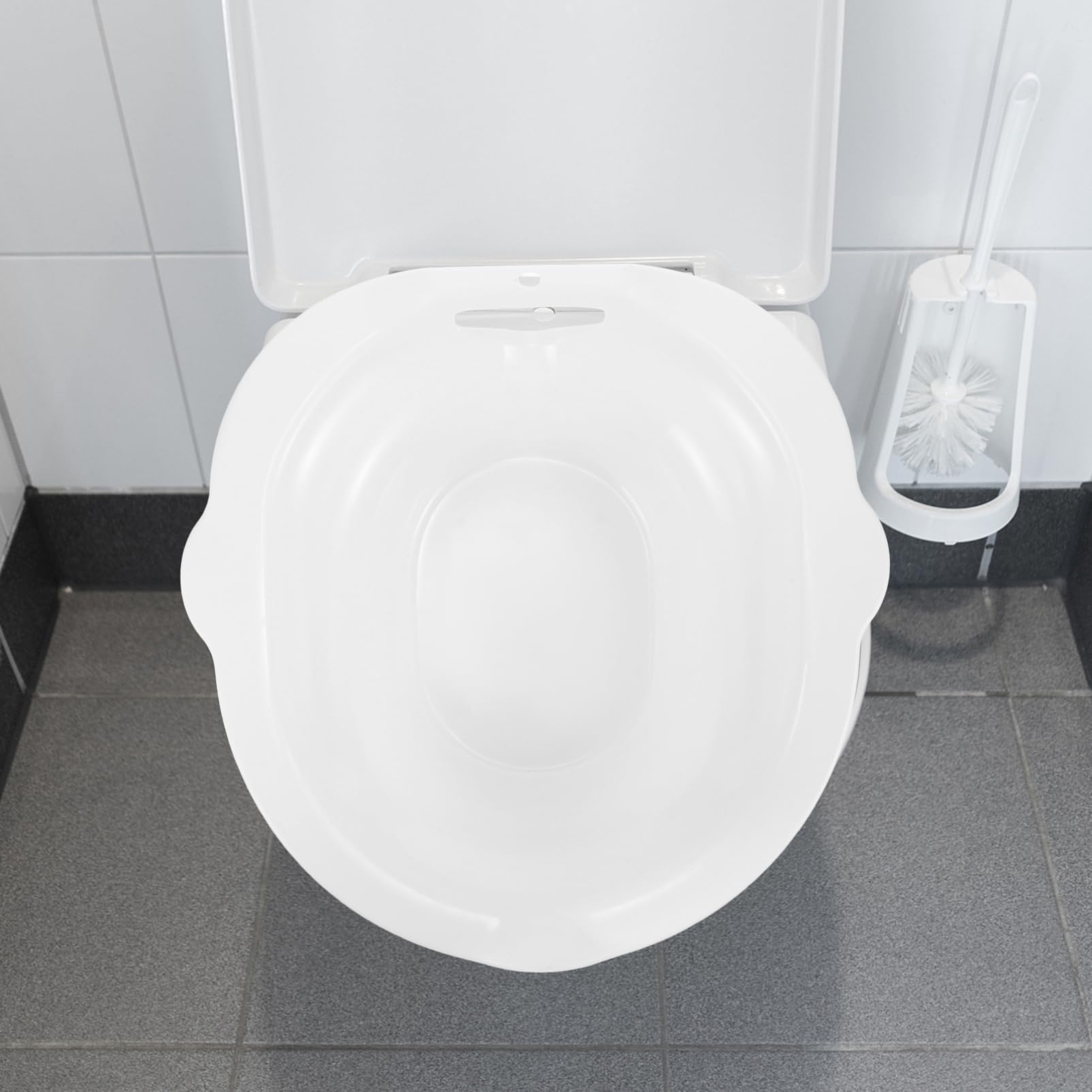 Bacinella Sitz Bath in PP Bianco per Gestanti e Post Parto | Superficie Liscia, Struttura Robusta, Design Unico, per Lavaggio Intimo, Uso da Seduta, Igiene Quotidiana