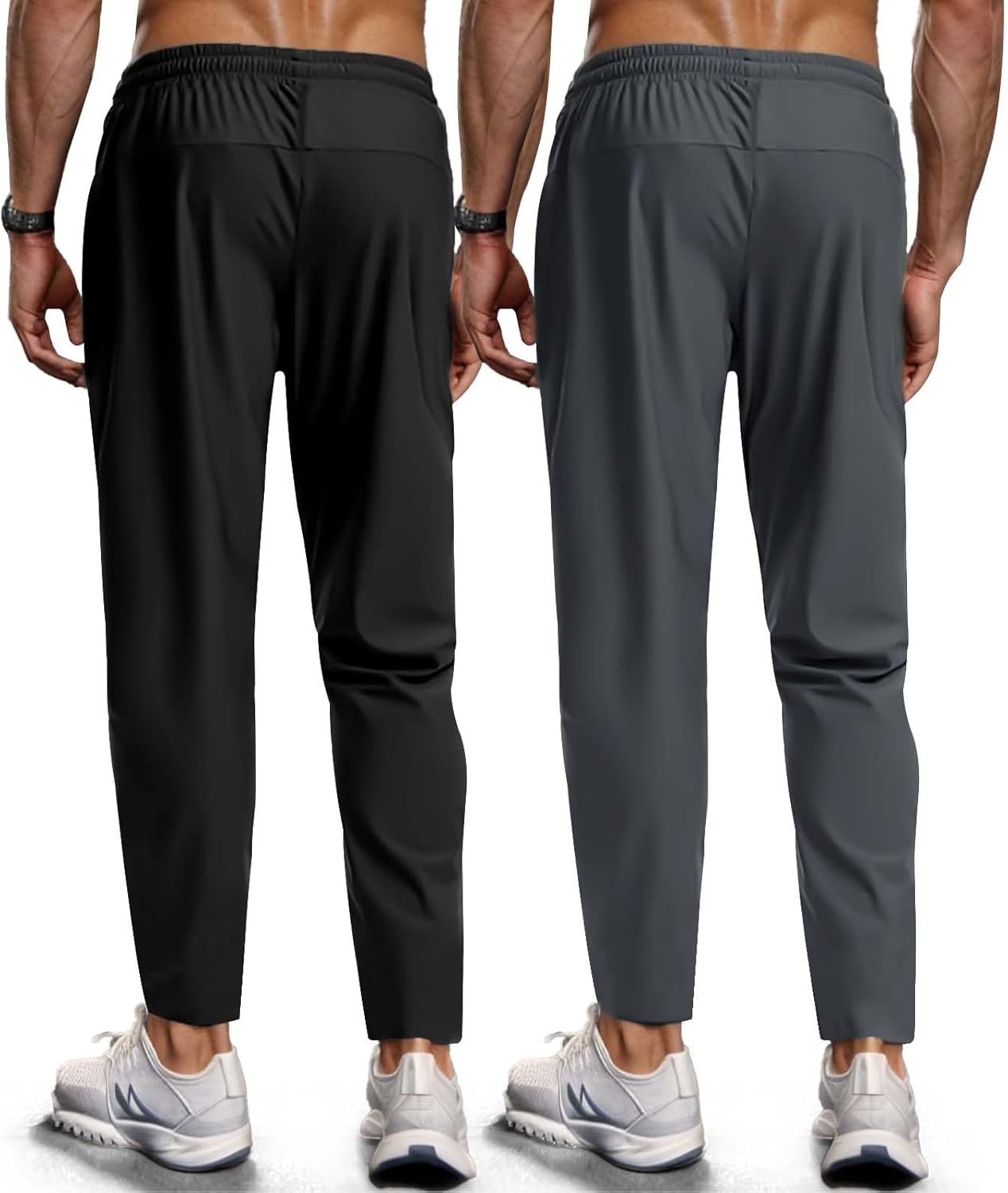 Men's Hiking Pants Quick-Dry Lightweight Sweatpants Outdoor Fishing Pants Water Resistant with Zipper Pockets - Image 2