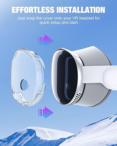 Miniatura 7 de MoKo Protective Cover Compatible with Vision Pro, Clear One-Piece TPU Case for Vision Pro VR Headset 2024 Accessories, Shockproof, Slim Fit,