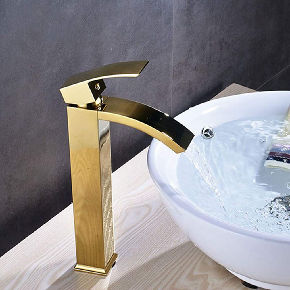 Grifo de cascada para lavabo con agua caliente y fría ideal para renovar el baño principal