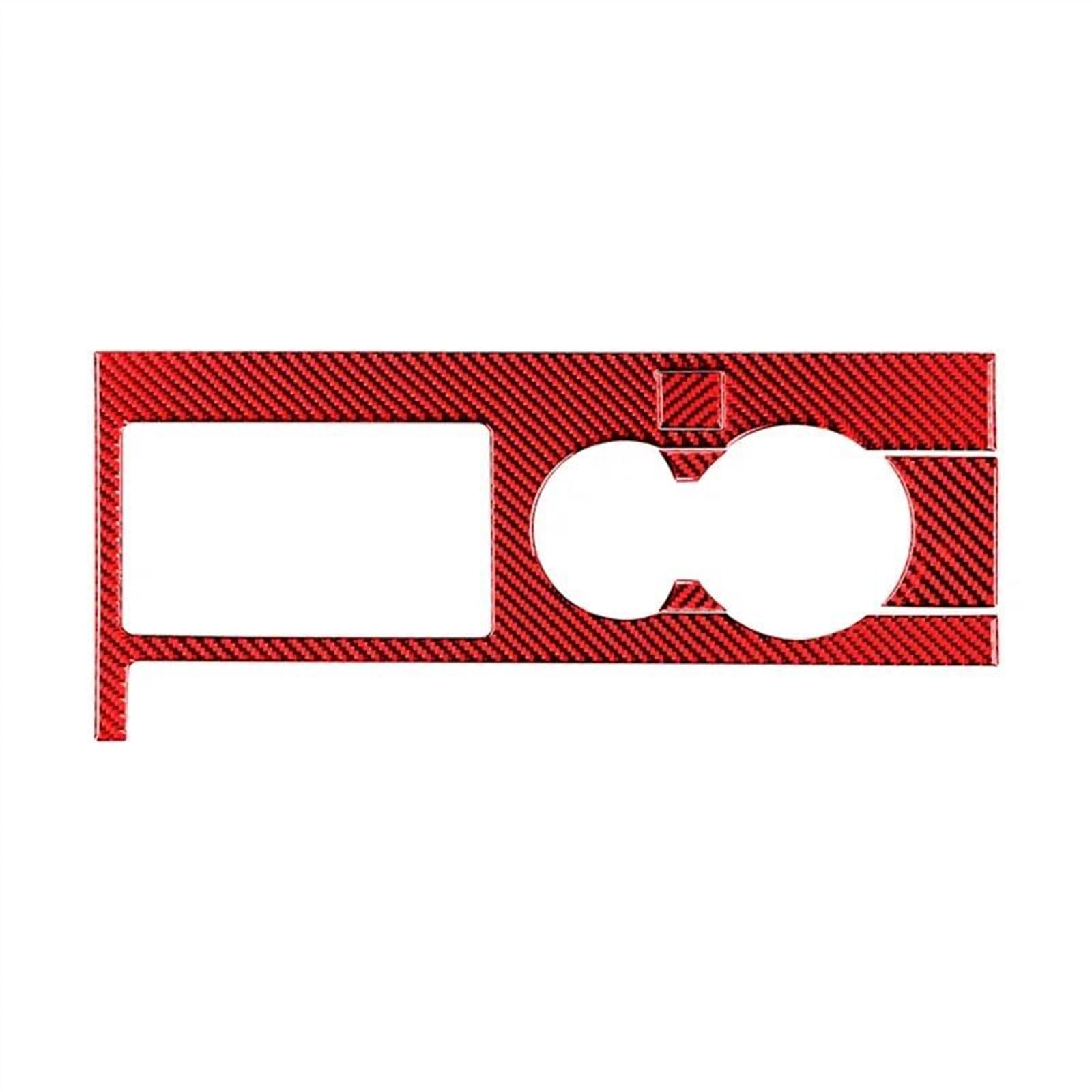 Car Interior Accessories Gear Box Shift Panel Sticker Trim Frame Cover Decor for Ford for Mustang GT 2005-2009 S197 Anti-dust(Rosso)