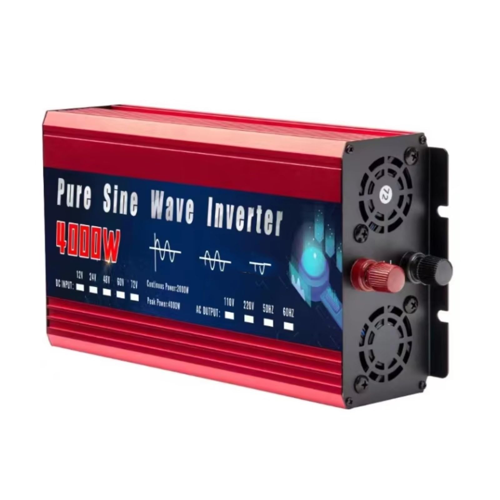 Inverter Onda Pura 12V 220V 24V 110V 2000W 3000W 4000W 5000W Convertitore Di Tensione Di Alimentazione Portatile Da CC A CA Inverter Solare Auto Convertitore(1000W,12V,220V 60HZ)