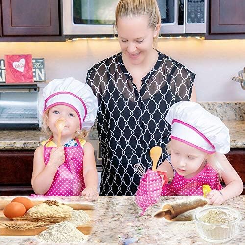Kids Chef Role Play Costume Set Includes Apron, Chef Hat for Little Girls Chef Set Toddler Dress up Pretend Play Kitchen Chef Costume Set-13pcs Baking Sets Great Gift’s for 3 Year Olds Kids and Up
