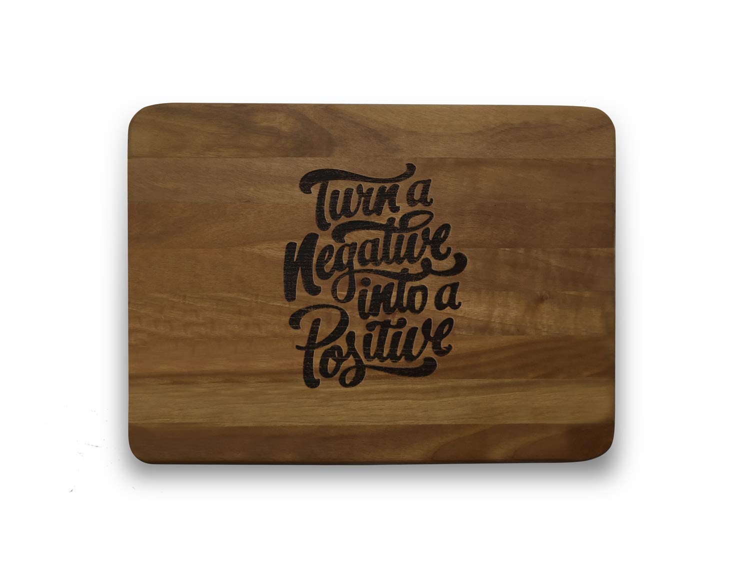 Engraved House "Positive" Walnut Wood Chopping Board