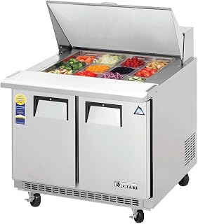 EPBSR2 Swing Top Prep Table 12 Pans, 115v, NSF - 10 cu. ft.