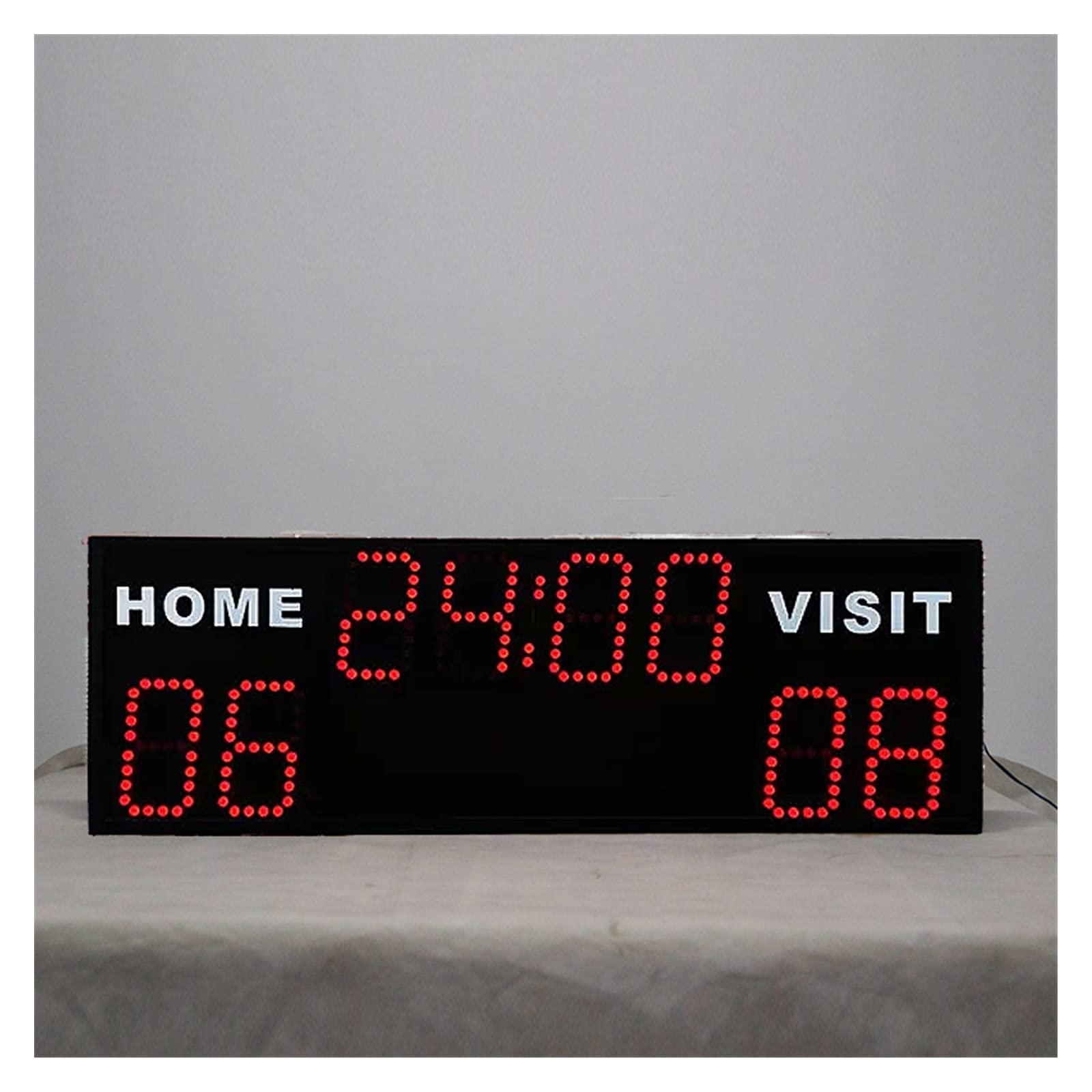 Marcador electrónico LED para exteriores, fútbol, multifunción, temporizador cuenta regresiva, montado en pared