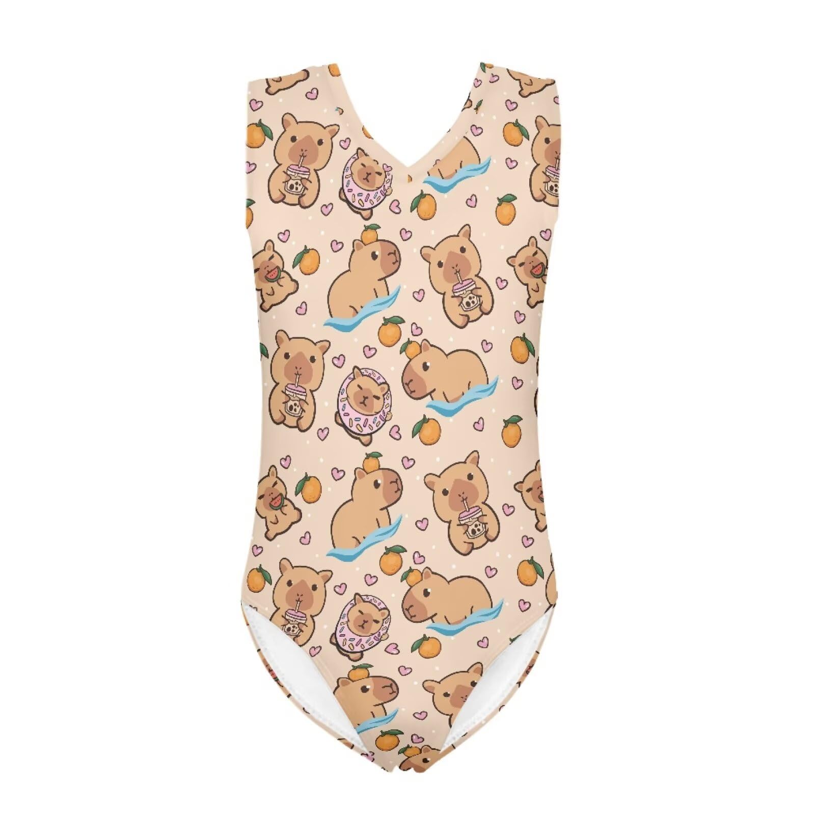 INSTANTARTS Leopard Leotard Girl Gymnastics Toddler Tank Biketards One Piece