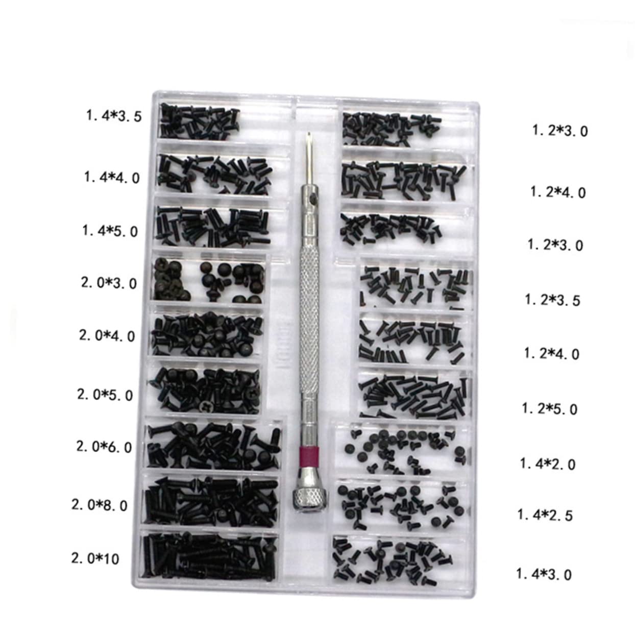 iplusmile 3stücke Teiliges Miniatur Schraubenset Für Brillen Und Präzise Countersunk Round Schrauben Stabiler Sortierbox Für Reparaturen Und -projekte