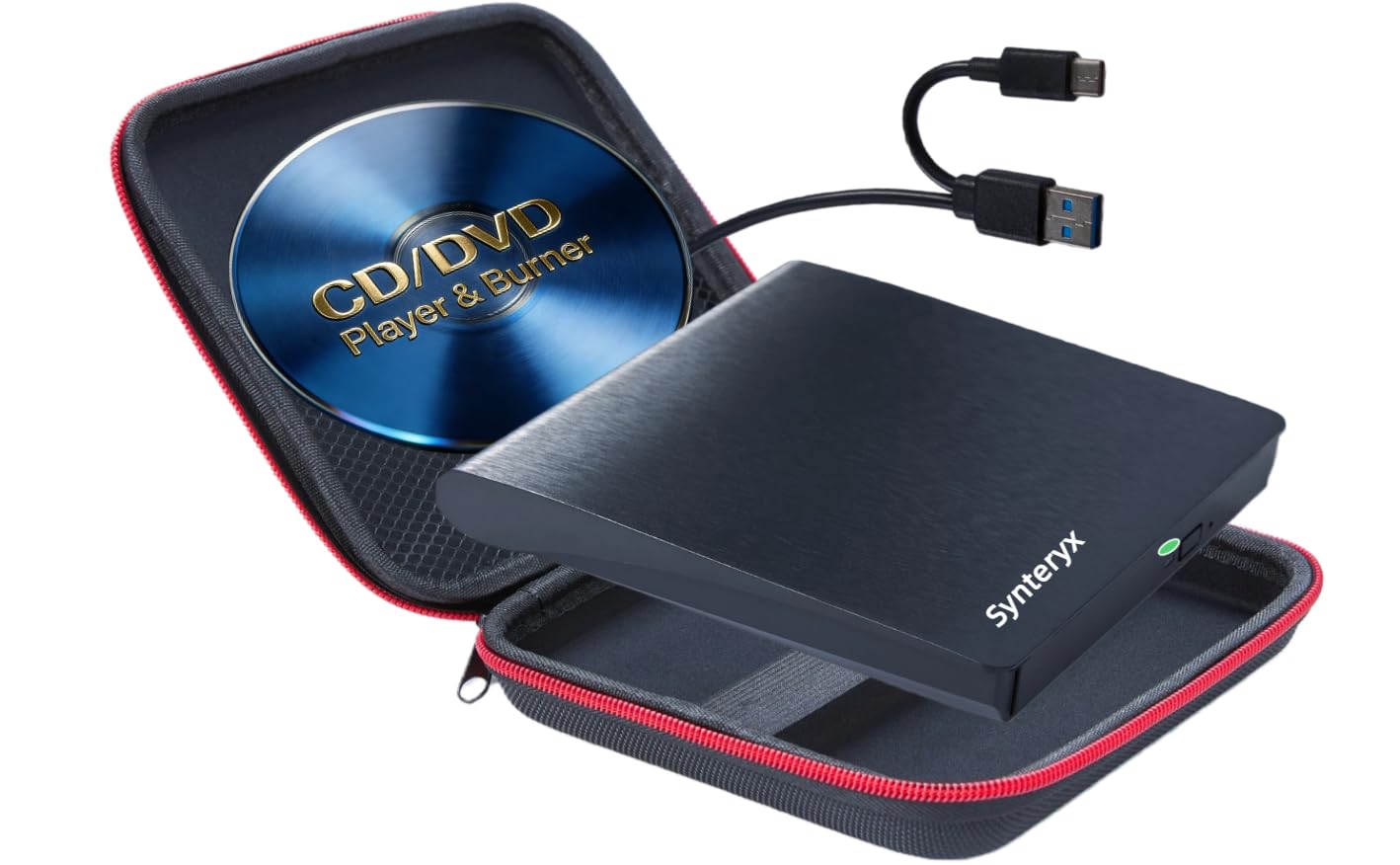 Amazon.com: External CD DVD Drive cd burner, Play & Burn 2-in-1