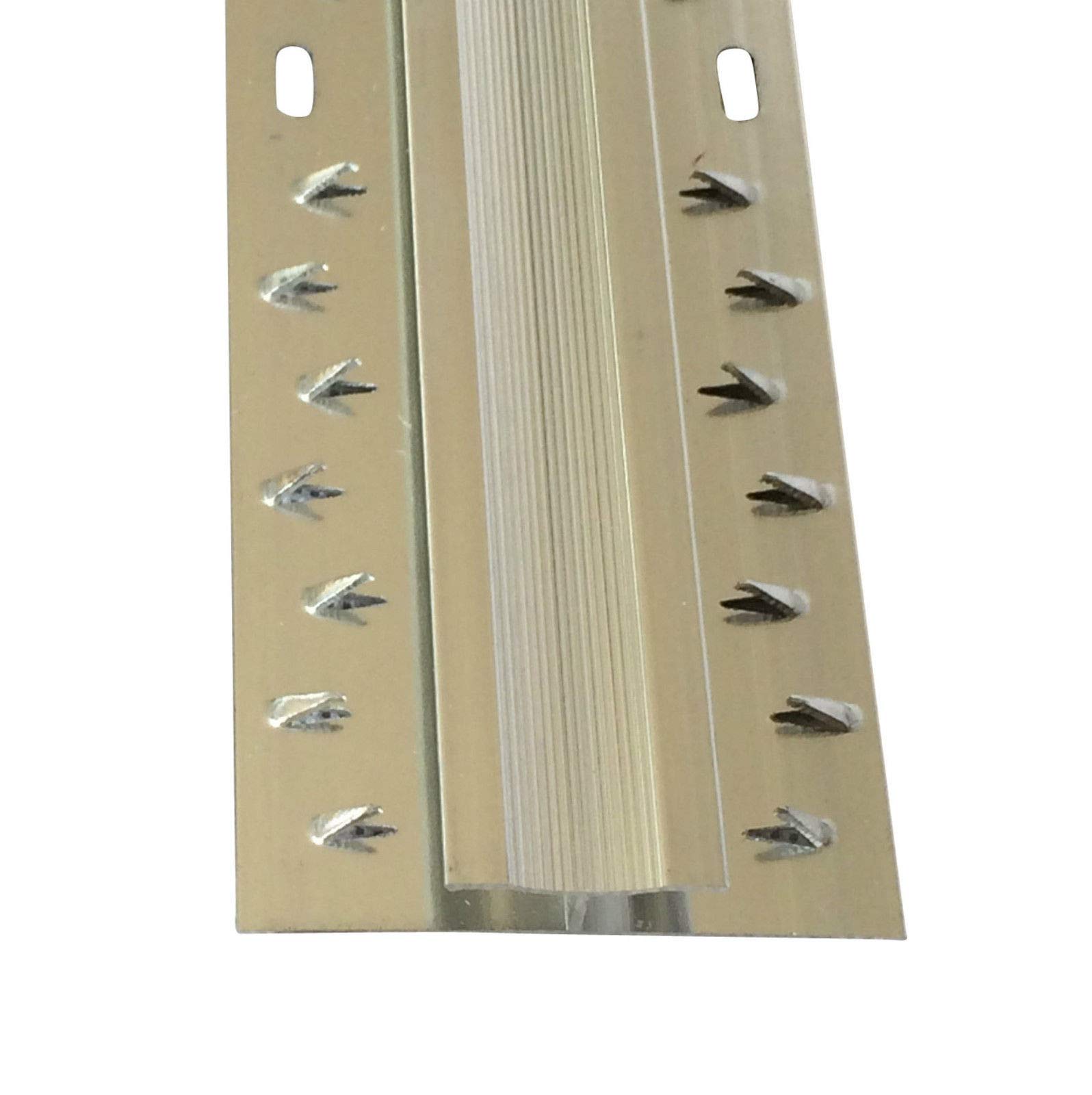 Flooring Direct Silver Double Edge Carpet To Carpet Metal Door Bar Trim (900Mm, )
