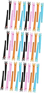 Operitacx 48 Peças Canetas Esferográficas Azuis Tinta Preta Canetas De Tinta Colorida Canetas De Gel Coloridas Recompensa De Natal Papelaria Feriado Canetas De Tinta Fina Para Modelagem