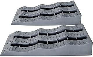 Gadgetking Motorhome Caravan Levelling Ramps Leveller Wheel Campervan Trailer Blocks RV Set Accces Van Lowered Car Vehicle 3 Part Tier Wheel Chocks Froli Wedge System Height Kerb