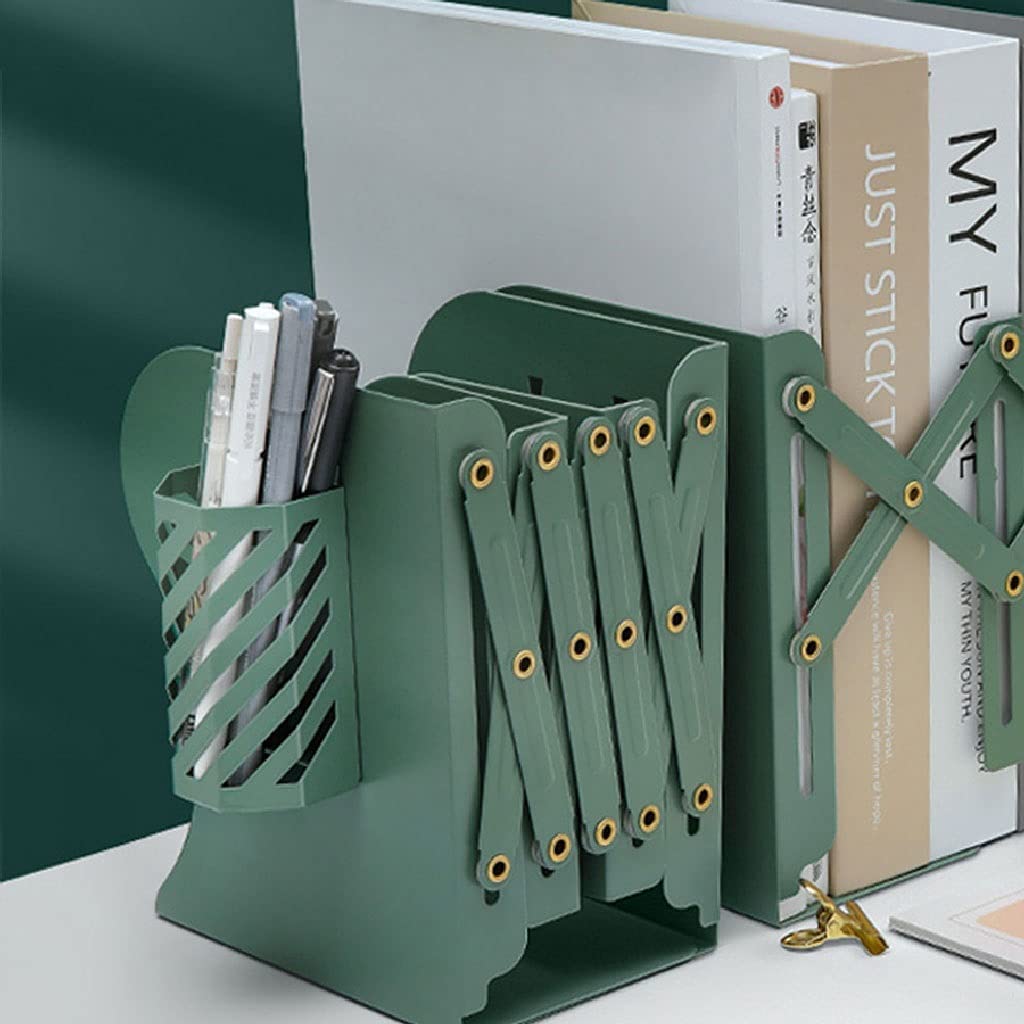 Fermalibri per mensole Organizzatore da scrivania con prolunga telescopica regolabile fermalibri in metallo, utilizzato nella biblioteca scolastica dell'ufficio, portaborse di grande capacità Reggilib