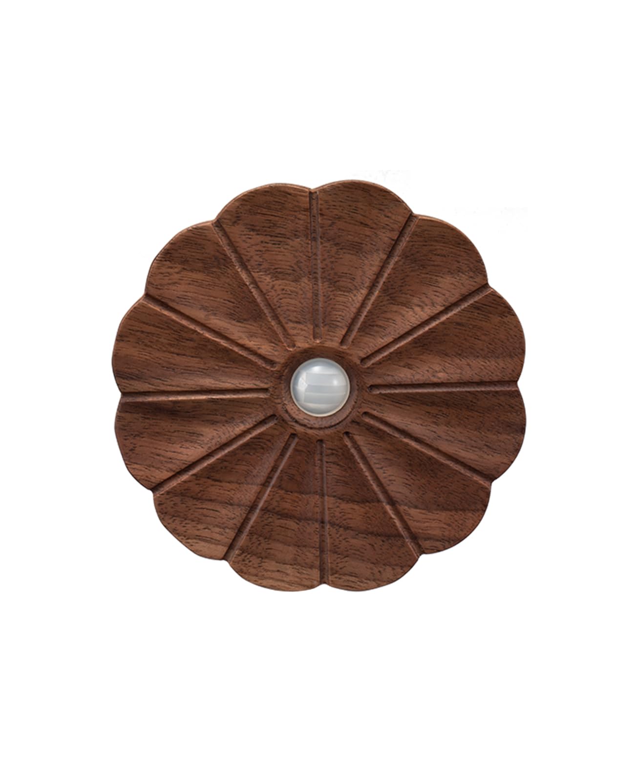 Vadifula - LED Motion Sensor Lights Indoor, USB Carved Flower Design Rechargeable Magnetic Lights for Hallway Bedroom Baby Closet, Black Walnut — image 1