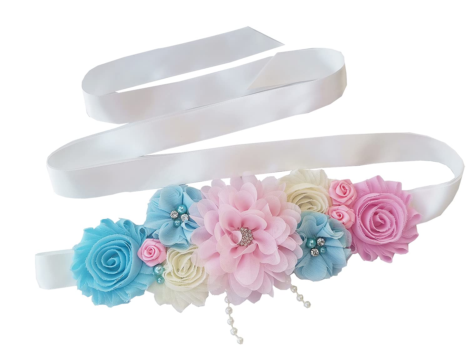 Maternity sash handmade flower sash for baby shower