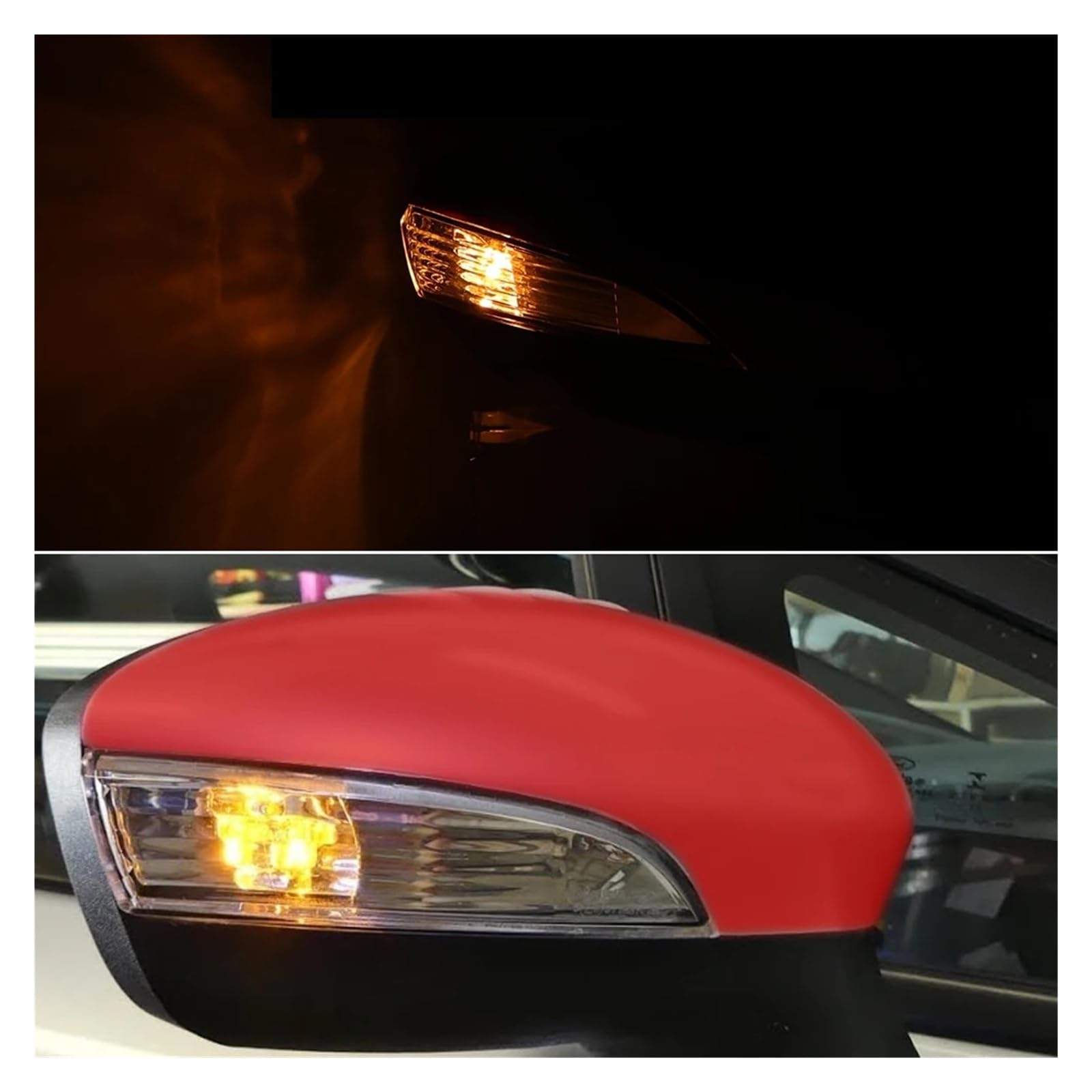 Espejo retrovisor eléctrico con lente calefactable roja for Ford Fiesta MK7 2013-2017, accesorios for coche, conjunto de espejo retrovisor lateral de 6 pines.(Left Side)