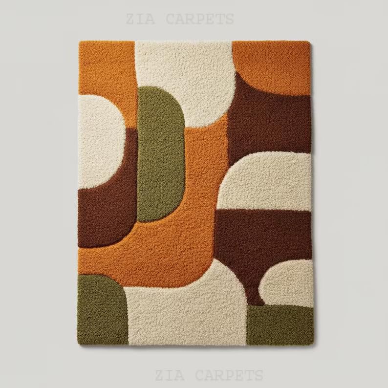 Image of zia carpets Hand Tufted Woollen Modern Collection Bedroom & Living Room Carpet Size 12 X 15 Feet