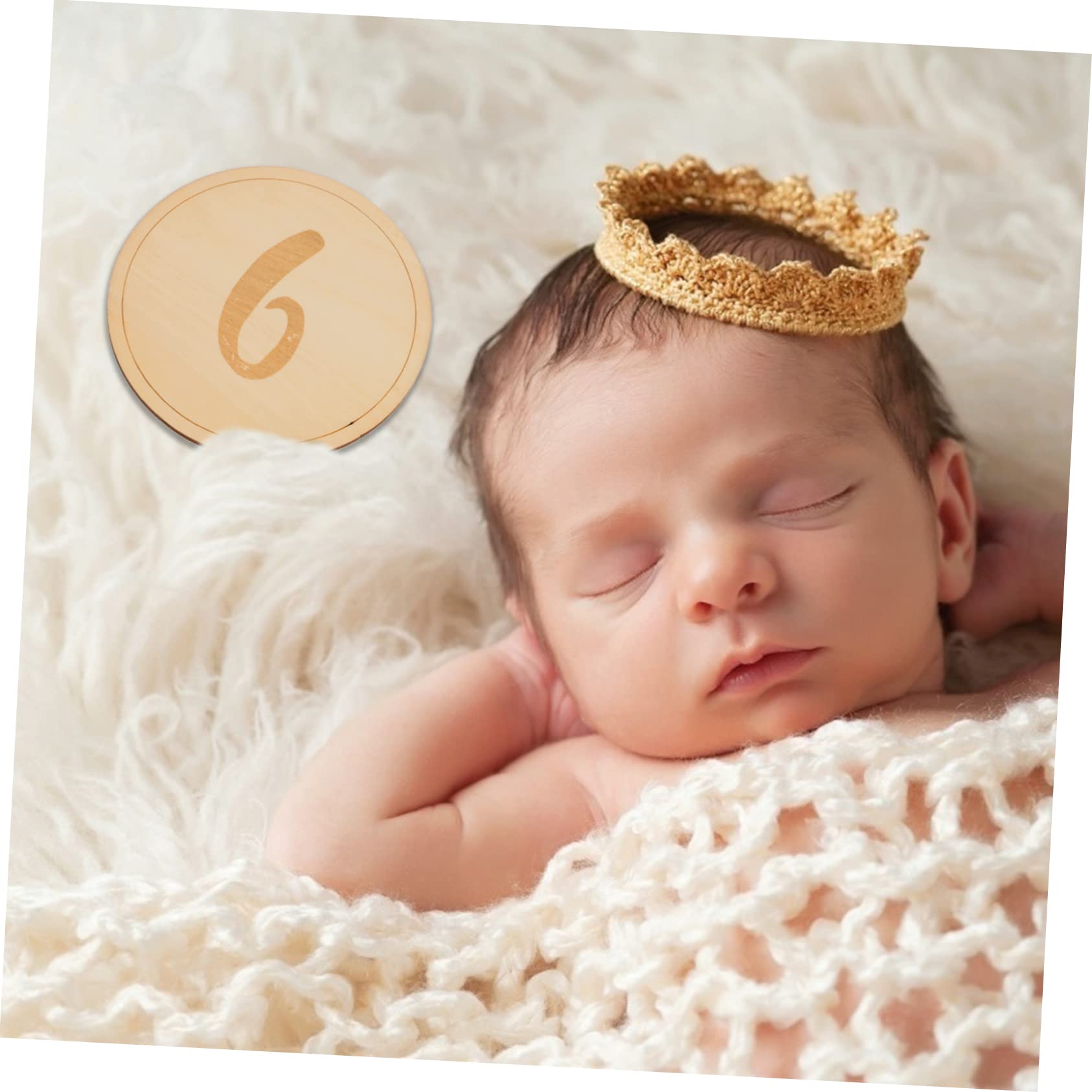 ifundom 36 Stk Meilensteinkarte Baby-meilensteinscheiben Baby-meilenstein-aufkleber -meilenstein-marker Neugeborene Monatskarten Plakette Foto Kleinkind Sandwichplatte Aus Massivholz