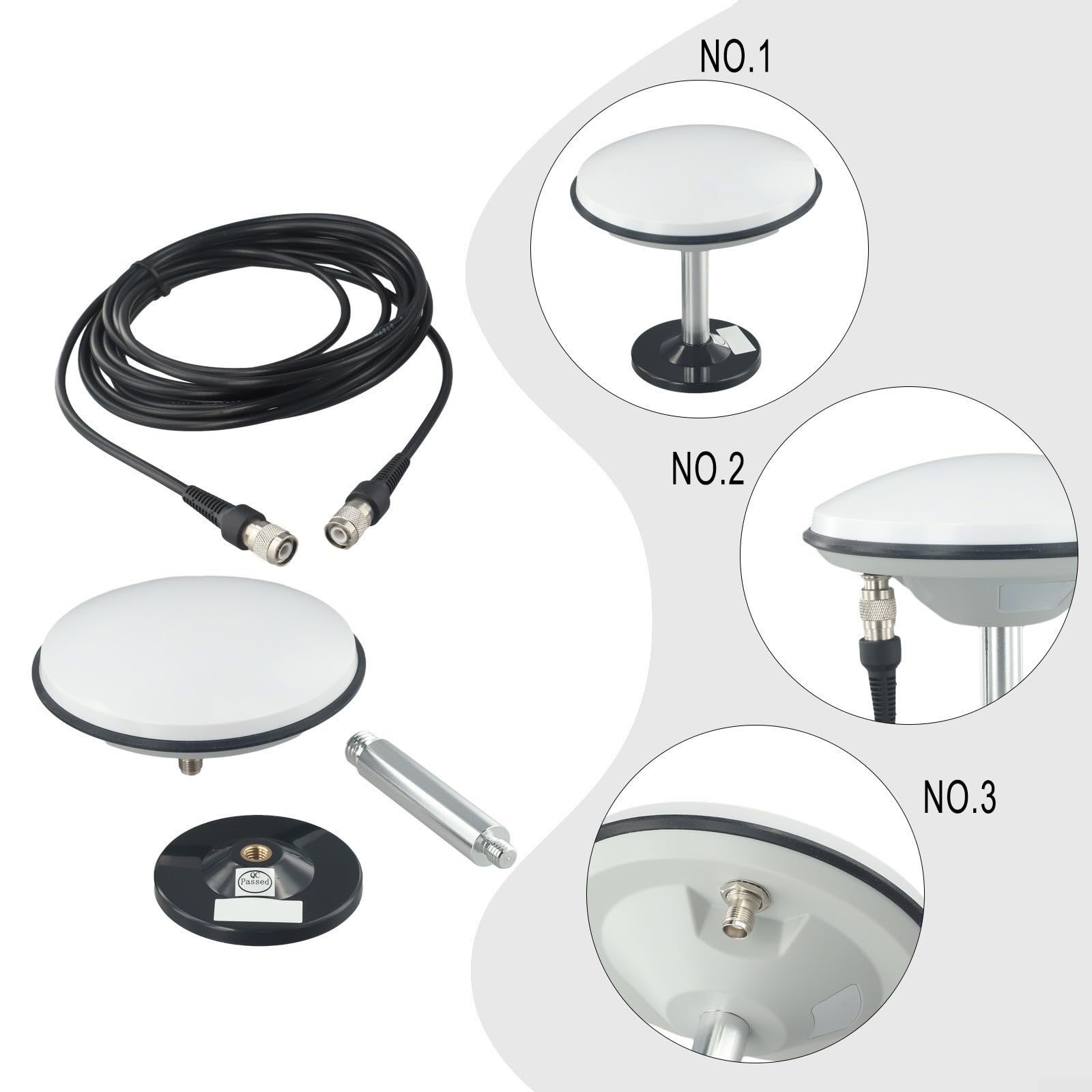 für gnss L1 L2 GPS GLONASS für Galileo Beidou IP67 für gnss(QT151+M90SD+Cable SMA)