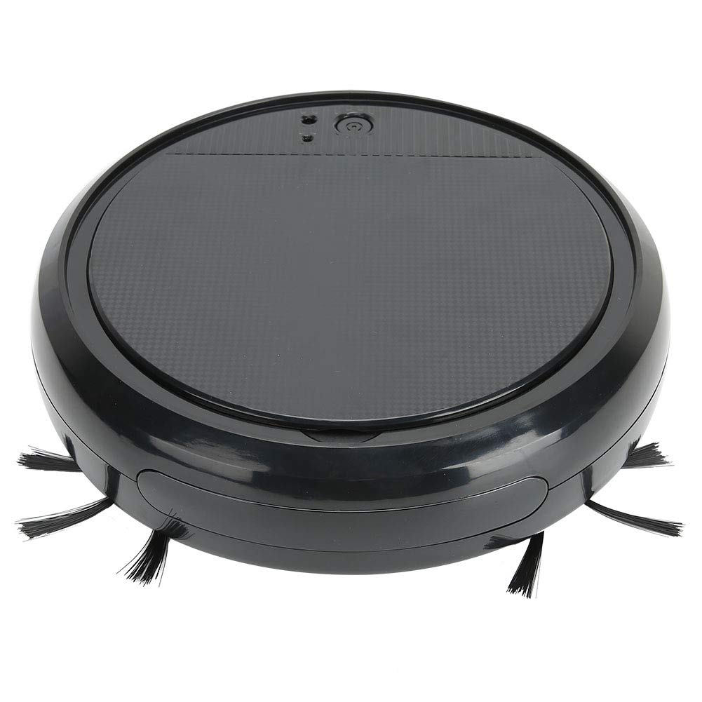 Robot Vacuum, 3‑in‑1 Ultraviolet Smart Robotic Vacuum Cleaner, USB Rechargeable Robot Vacuum Cleaner with 2000mAh Battery for Suction, Sweeping, Mopping, Pet Hair, Carpets, Hard Floors(Black)-picture-24