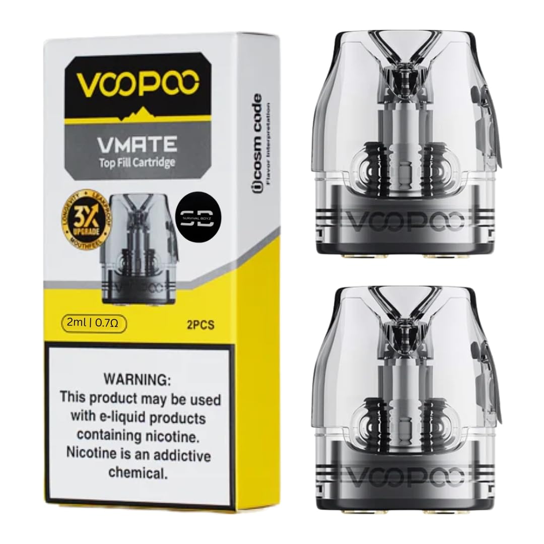 voopoo vmate pod not firing Pods V3 Top Fill [0.7] - 2 Pack - No Nicotine Delta-6 how to stop njoy Flavor:Menthol Plus 5%