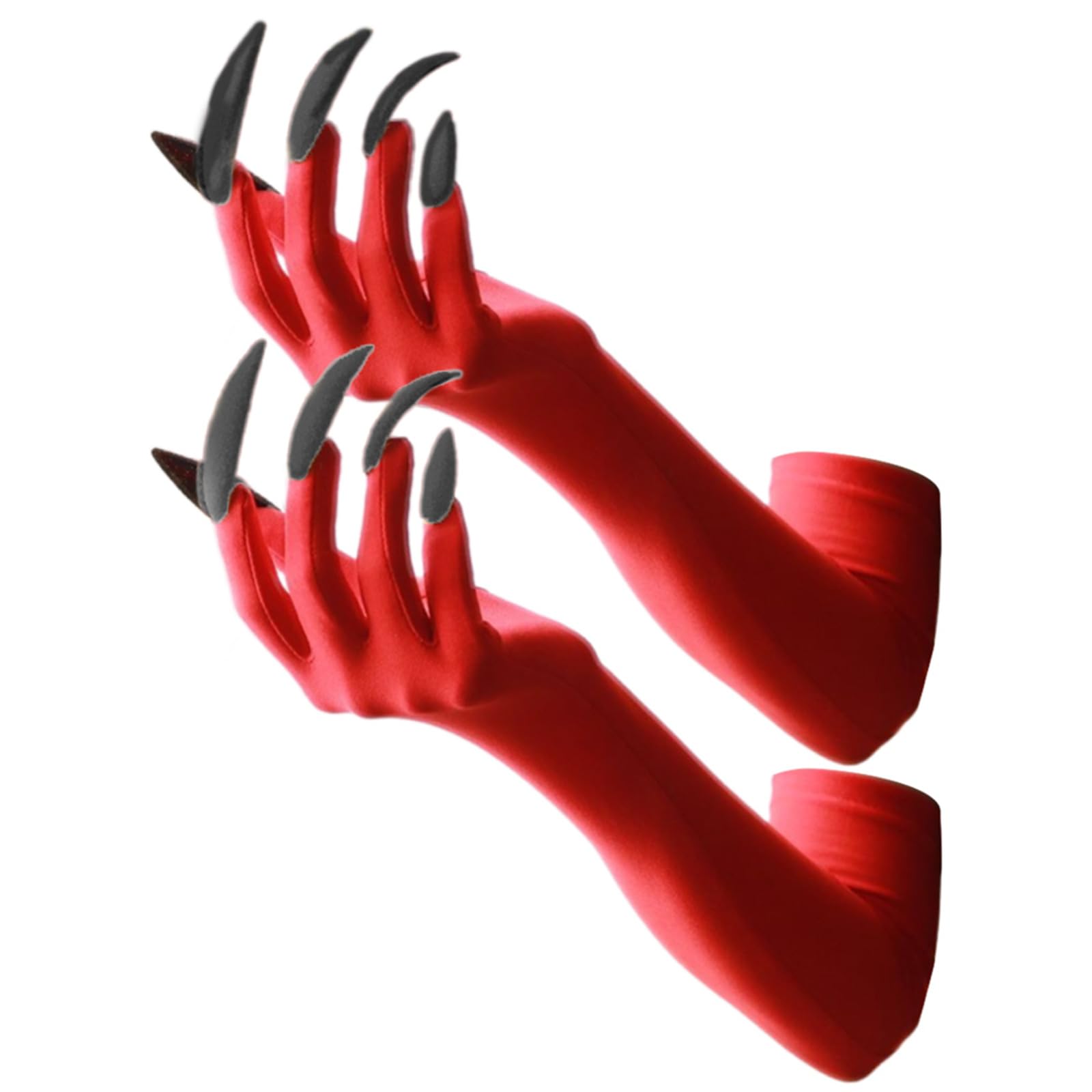 CAZSTYK Long Nails Paws Gloves Dark Series Long Gloves for Punk Theme Event Halloween Cosplay Dressingup Accessories Elastic Handwear Party Accessories