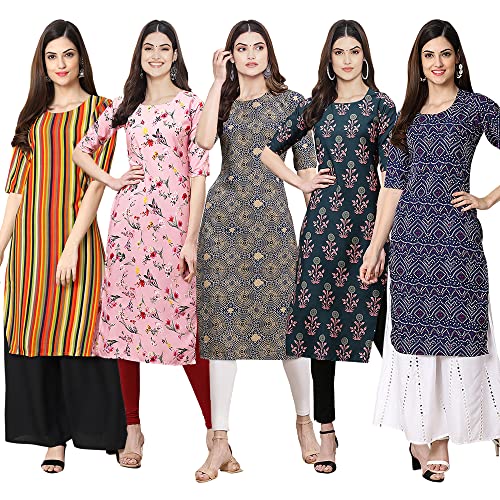 Image of Pinkmint Women's Crepe Regular Kurta