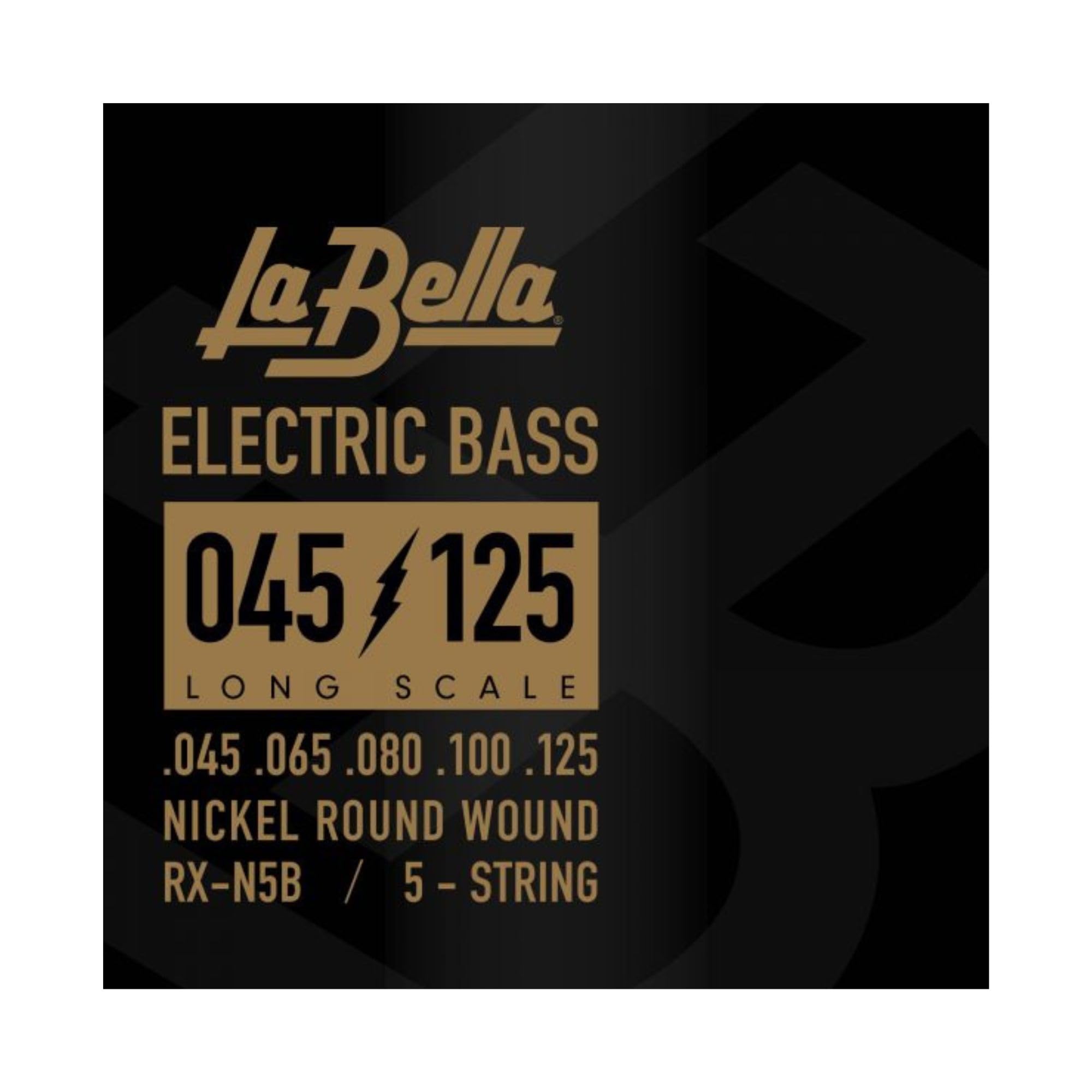 La Bella Strings »RX SERIES NICKEL PLATED - RX-N5B - 5-STRING E-BASS« Corde per Basso Elettrico 5-Corde - Nickel Plated Steel - 045-125