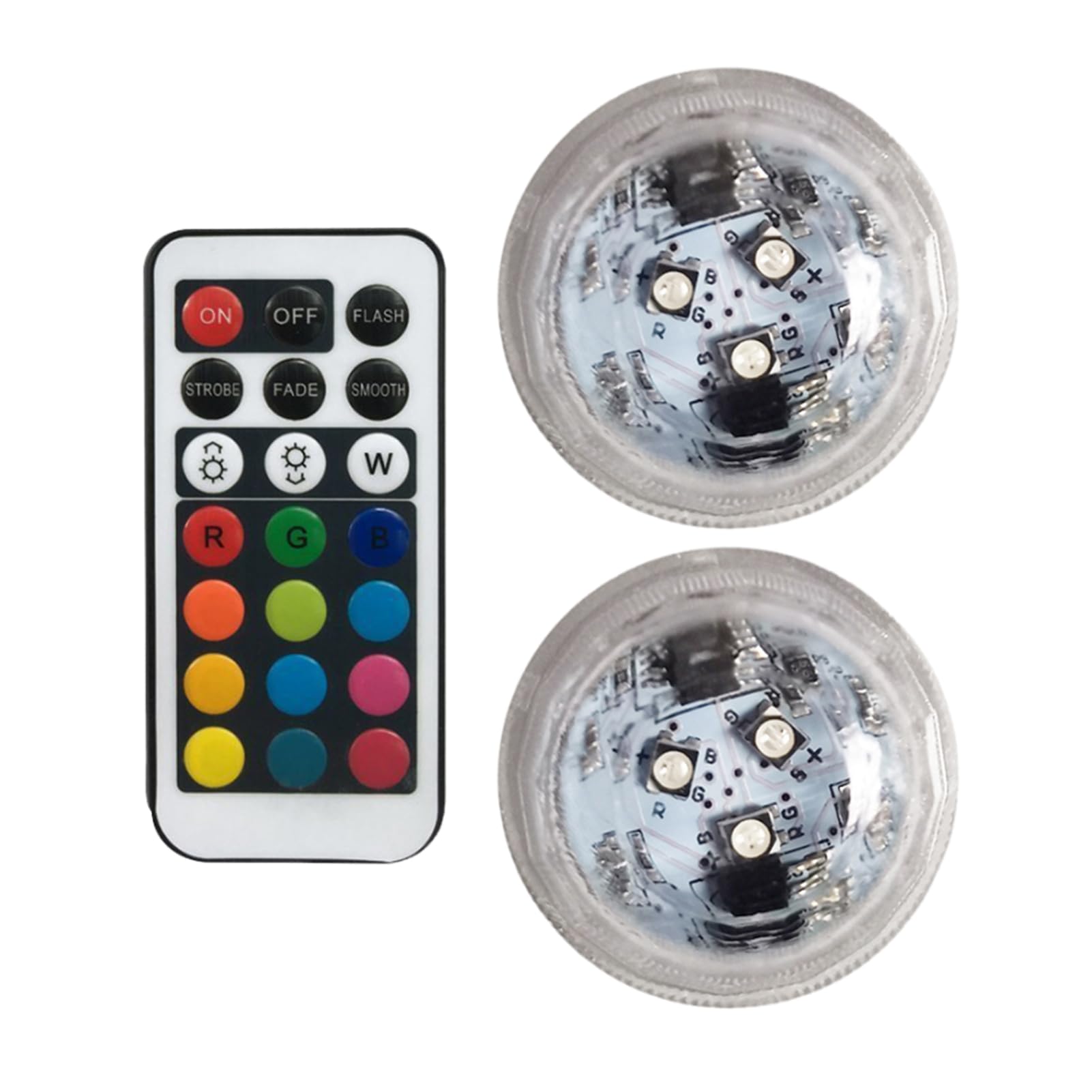 Lumières LED Submersibles Doukesh - 2 Pièces Avec Télécommande - Multicolores RGB Pour Piscine, Aquarium, Spa
