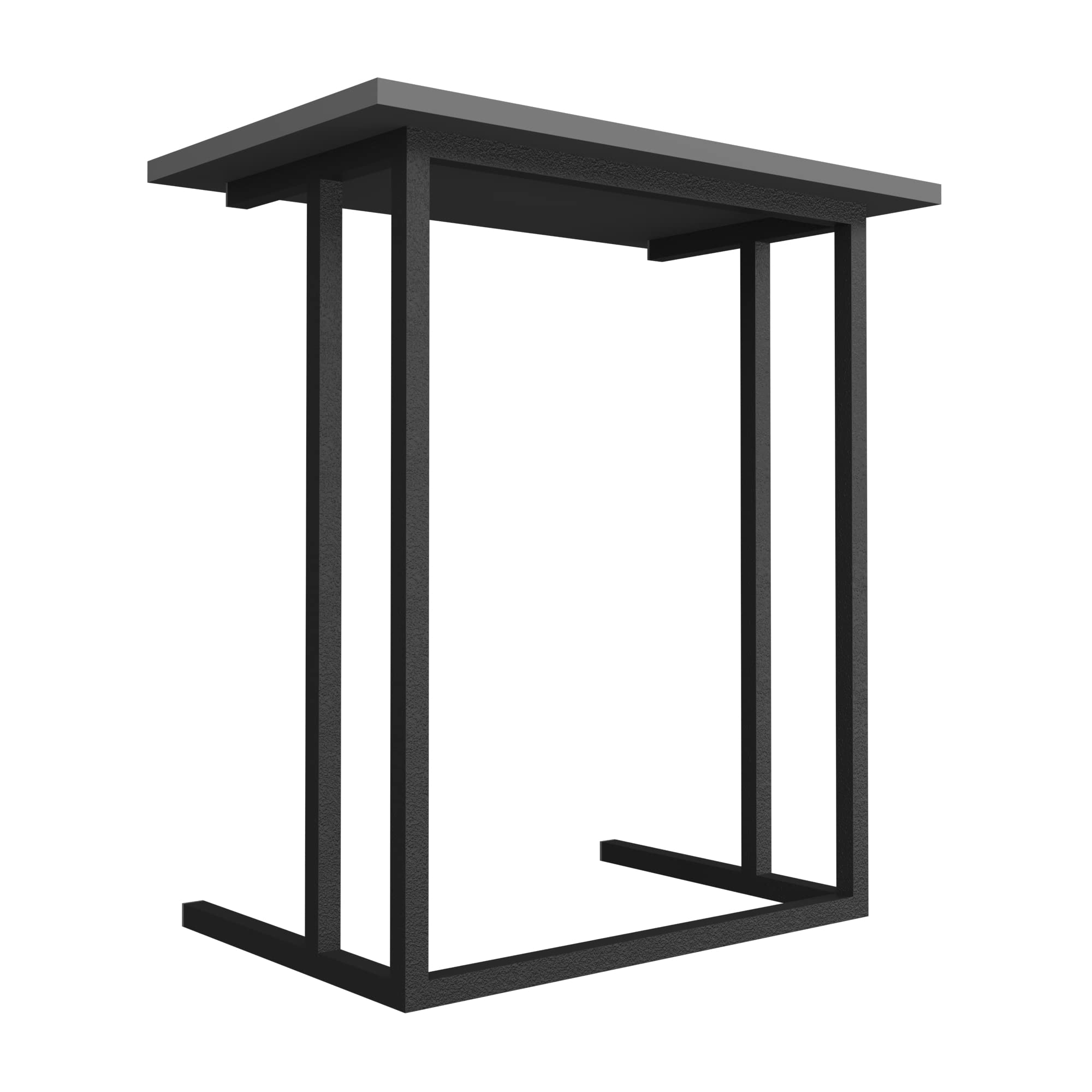 [en.casa] Tavolino Laterale (AxLxP) 65,5 x 60 x 35,5 cm Tavolino Basso con Piano di Appoggio per Notebook PC Portatile Consolle da Divano - Antracite
