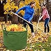 Sacco Da Giardino 125L In Tela Militare - Verde, Con Manici E Cerchio Di Supporto, Per Foglie E Rifiuti - Foto 10
