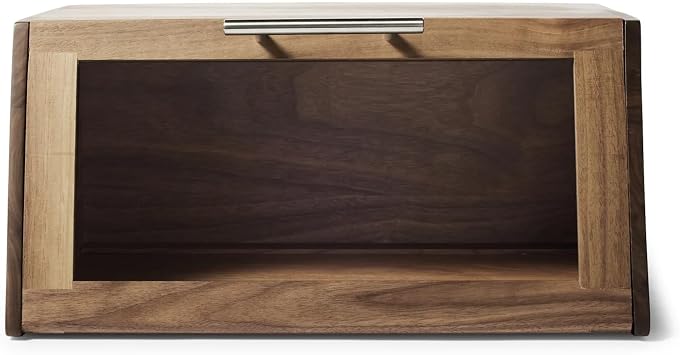 Sur La Table Black Walnut Bread Box, Brown