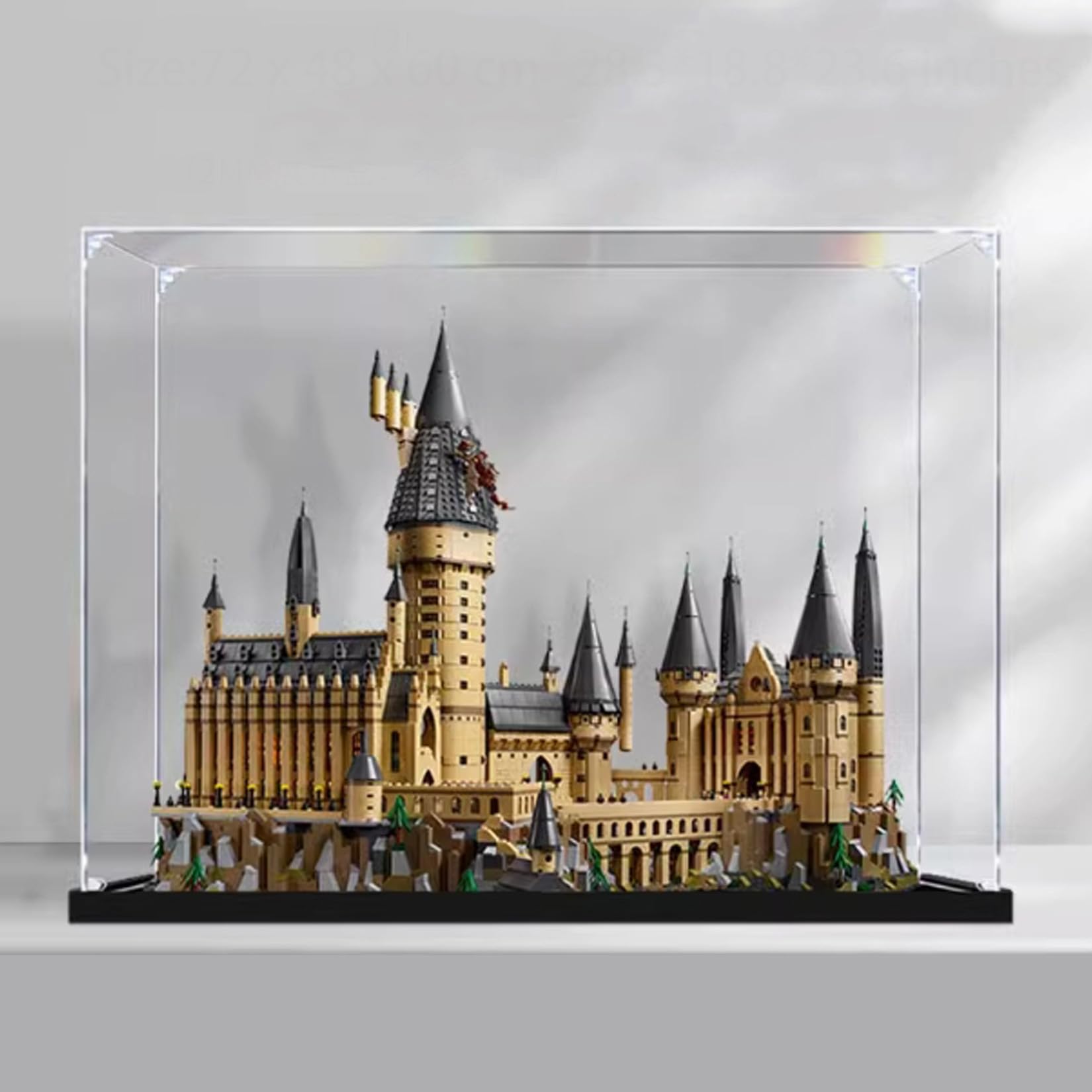 Vetrina in acrilico per modello Lego 71043 Castle, scatola trasparente antipolvere, compatibile con kit di costruzione Lego 71043, (modello non incluso), 72 x 48 x 60 cm (2 mm)