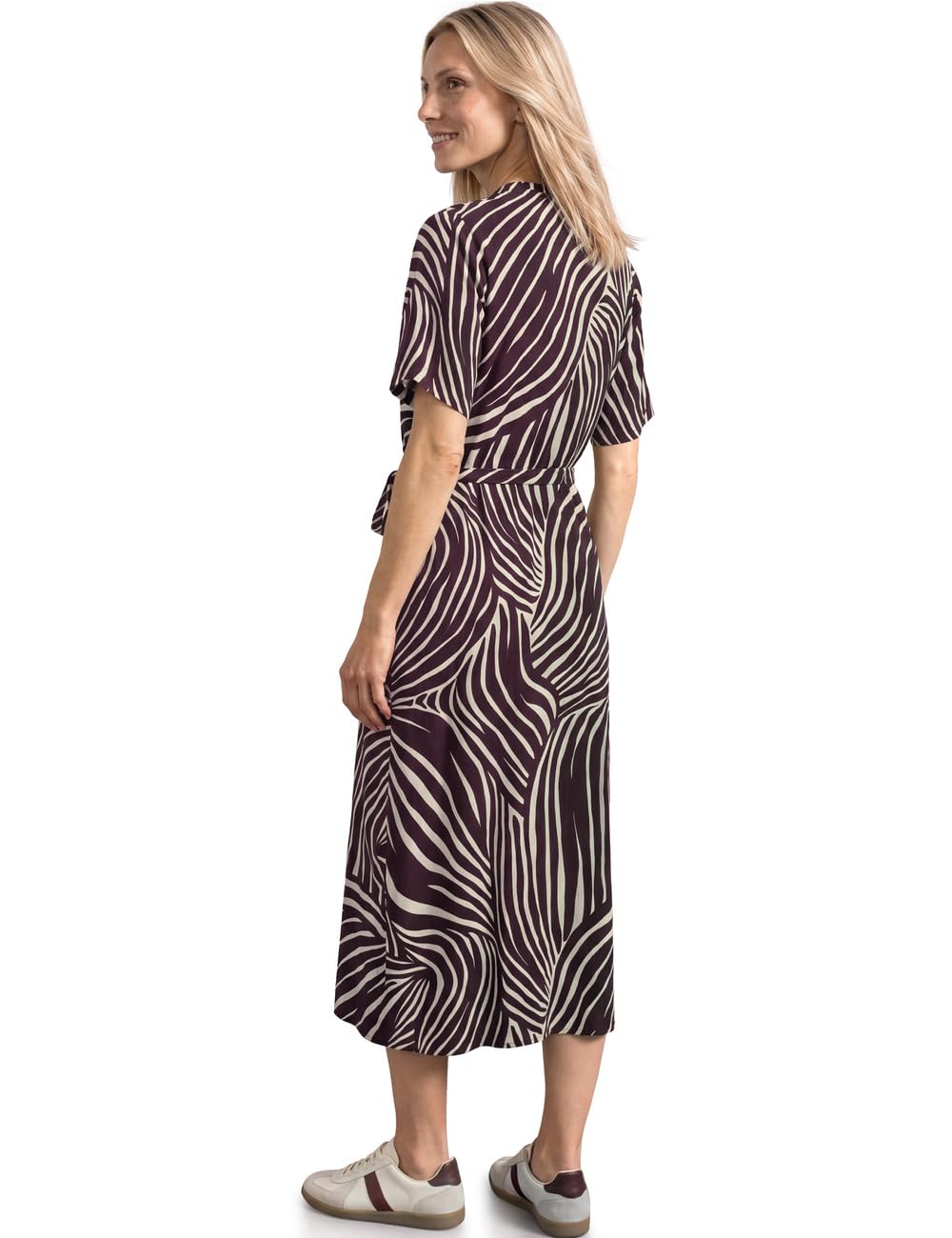 Street One Midi-Kleid mit V-Neck und Print