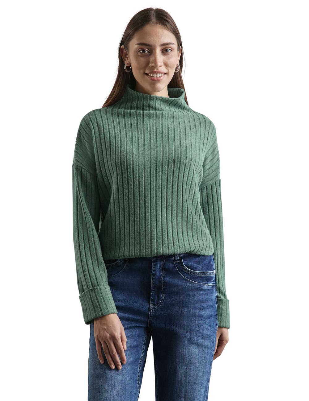 Damen Shirt mit Rippstruktur