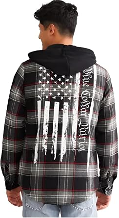 Howitzer Style Men's Hooded Flannel Passchendaele Shacket Military Grunt MFG