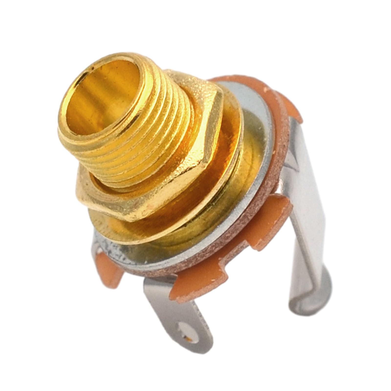 Maxtonser Input Metal Guitar Electric Replacement Input or Output Socket 6.35mm Musical Instrument Accessory