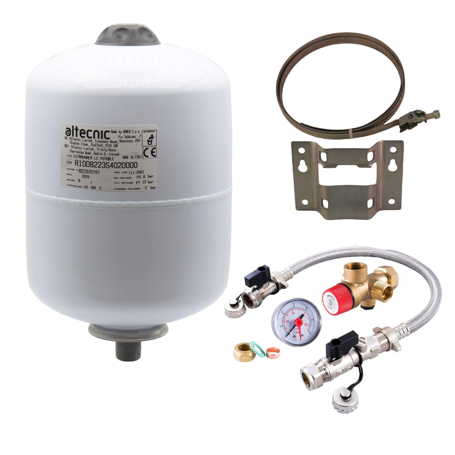 Altecnic Eres Altecnic - Eres 8 Litre Potable Expansion Vessel & Sealed System Kit Er-Pv8