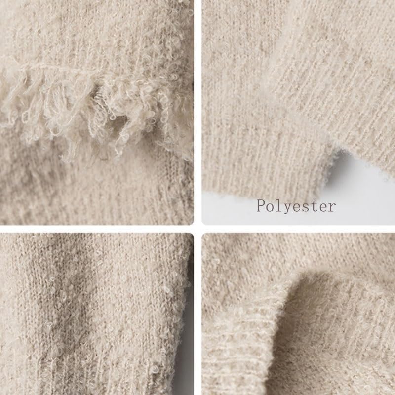 Winter Thickened Polyester Outdoor Warm Knitted Sweater for Women