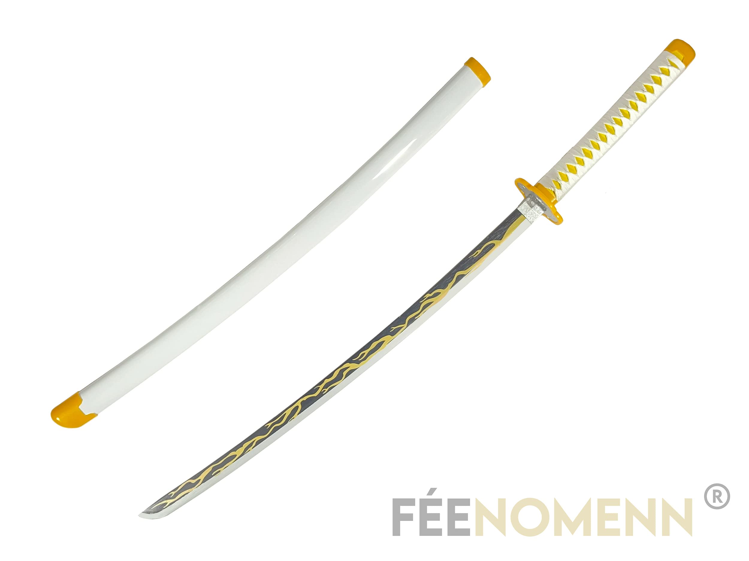 FEENOMENN Demon Slayer : Kimetsu No Yaiba - Katana Replica Lama di Legno - ZENITSU AGATSUMA