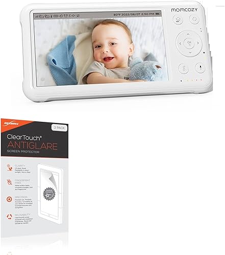 BoxWave Protector de pantalla compatible con monitor de bebé Momcozy Video (5 pulgadas), ClearTouch antirreflejos (paquete de 2), película mate
