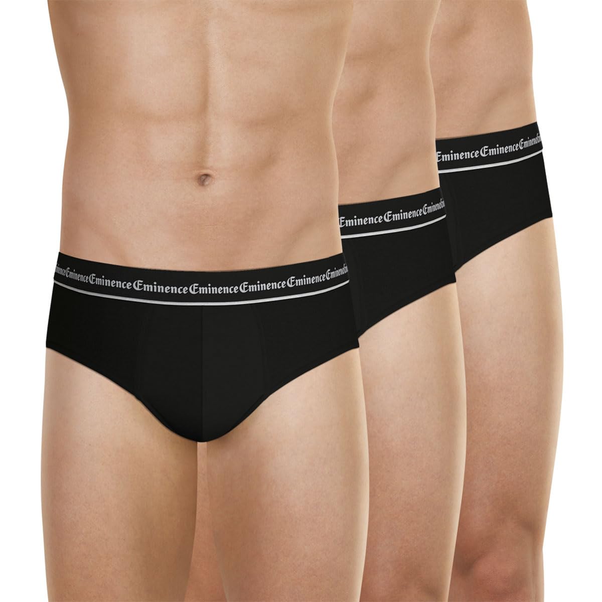 Eminence - Lot de 3 Slips Homme Business - Coton Premium Elasthanne - Avant et Coutures Doublés - Slips Stretch - Label Oeko-TEX® Standard 100 - Confort Optimal