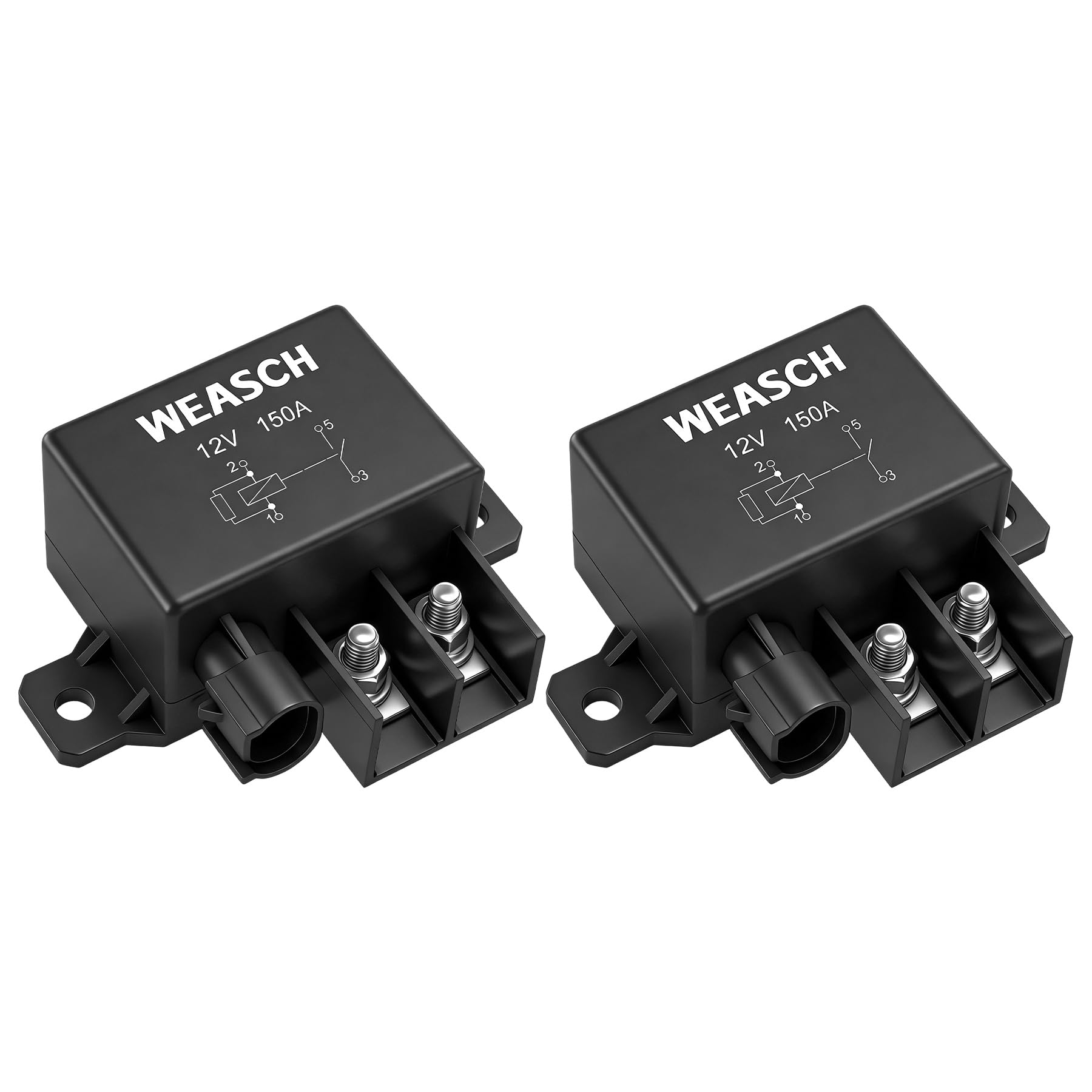 Paquete de 2 relés automotrices, V23132-A2001-A200, 12 V 150 A, SPST normalmente abierto, relé de arranque de relé de alta corriente (2)