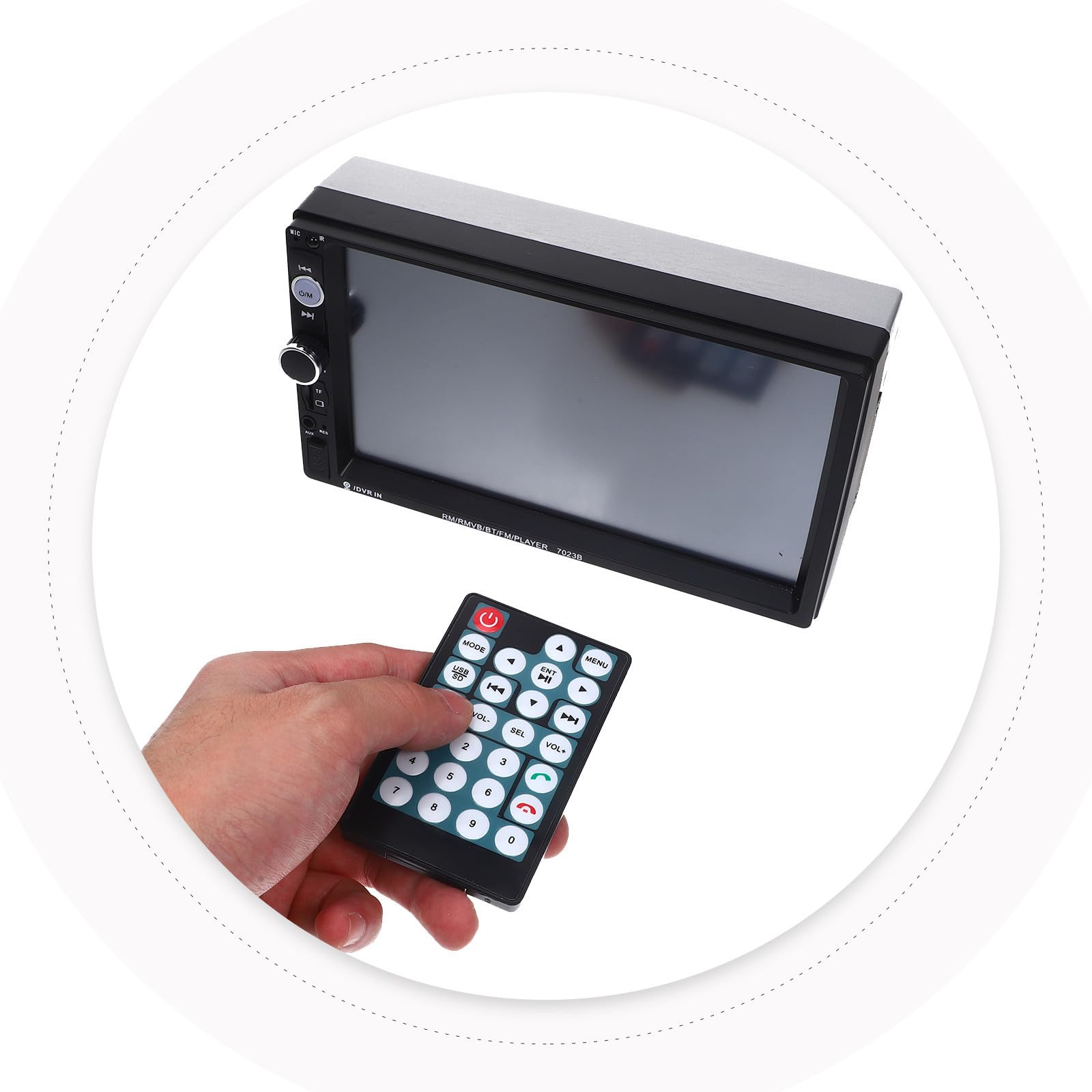DOITOOL Estéreo de Coche de Doble DIN Pantalla Táctil de 7 Pulgadas, Radio FM, Reproductor Multimedia, Compatible con Sistema de Conectividad para Coche, Negro