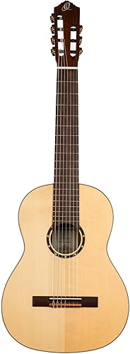 Miniatura 3 de Ortega Guitars Family Series Pro - Guitarra clásica de nailon de 7 cuerdas con bolsa derecha completa R133-7